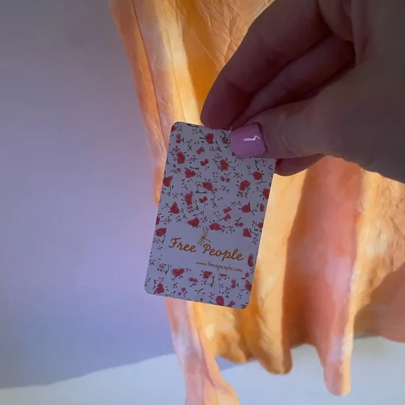 Free People NWT Womens Skirt Martine Flirt Orange Tie Dye Mini Size 0 Summer - Picture 4 of 8